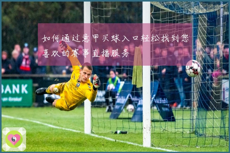 如何通过意甲买球入口轻松找到您喜欢的赛事直播服务